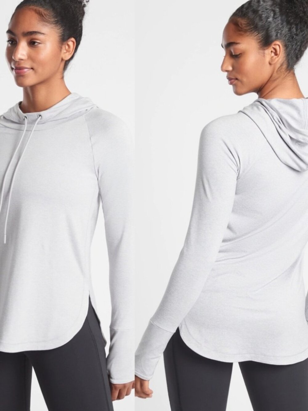 Athleta Uptempo Hoodie Sweatshirt in Norwegian Grey